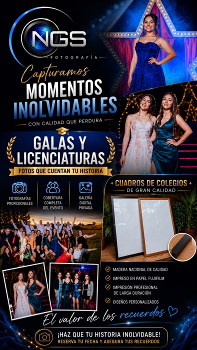 Servicios de fotografía NGS para colegios: galas y licenciaturas